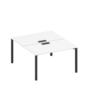 Рабочая станция на металлокаркасе, столешницы с заглушкой (2*140)