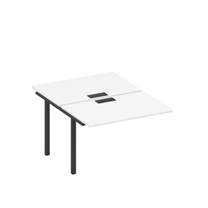 Секция стола рабочей станции на металлокаркасе, столешницы с заглушкой