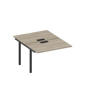 Секция стола рабочей станции на металлокаркасе, столешницы с заглушкой