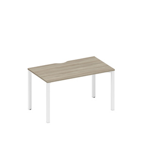 Стол письменный на металлокаркасе, столешница с вырезом